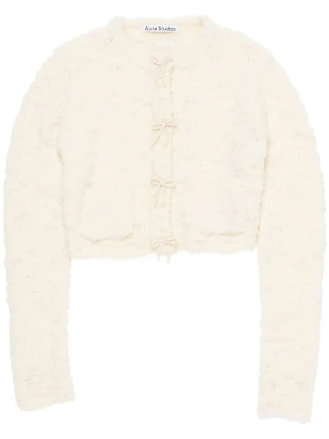 Acne Studios bow-embellished cardigan Neutrals A60572