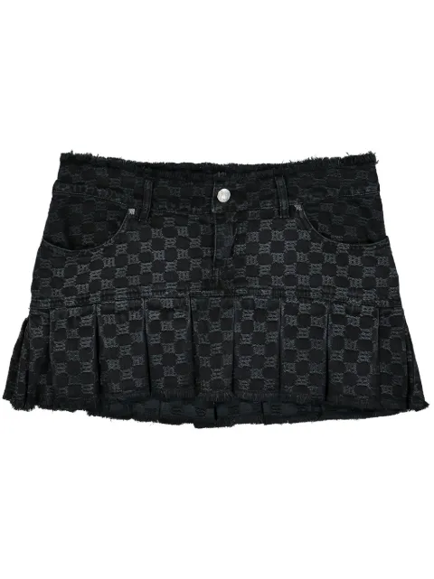 MISBHV monogram pleated skirt Black 241W862