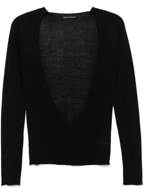 Yohji Yamamoto Pre-Owned 2010s fine-knit top Black YOYA220CU