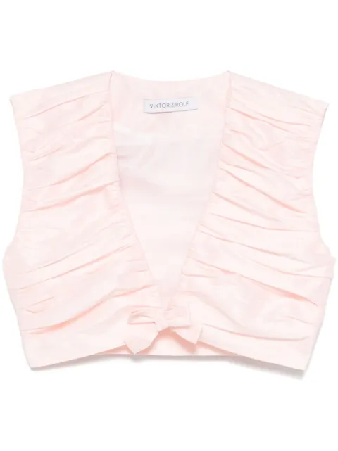 Viktor & Rolf pleated cropped top Pink ET0632221225