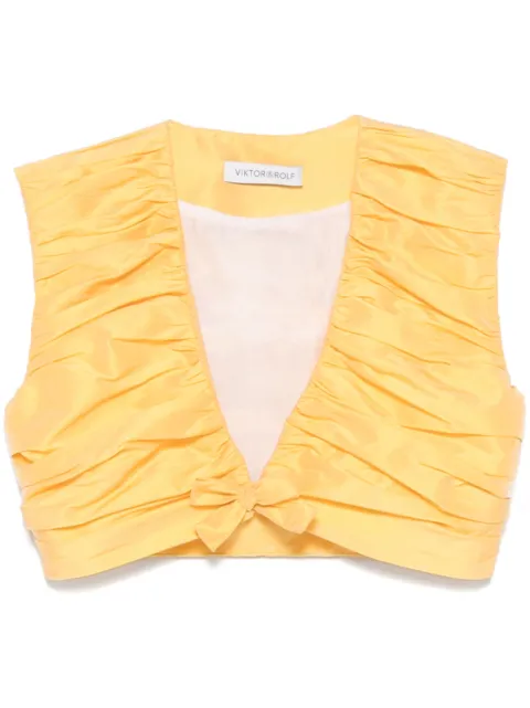 Viktor & Rolf pleated cropped top Yellow ET0632215225