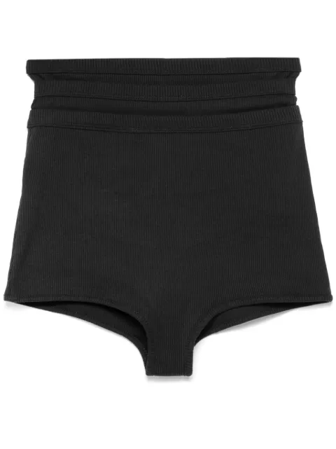 Viktor & Rolf layered-effect mini shorts Black EB0543199225