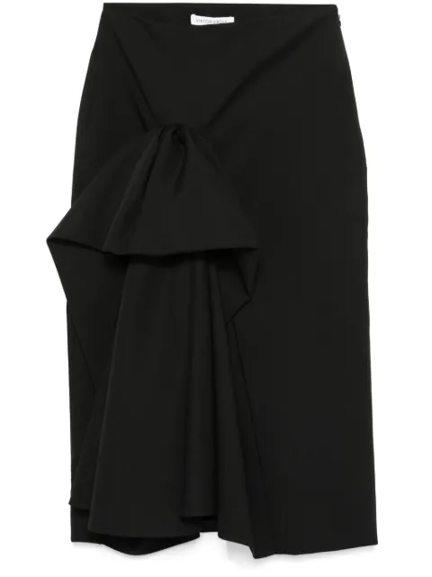 Viktor & Rolf ruffle-detail midi skirt Black EB0462199225