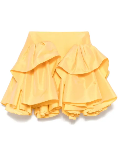 Viktor & Rolf ruffle-detail midi skirt Yellow EB0472215225