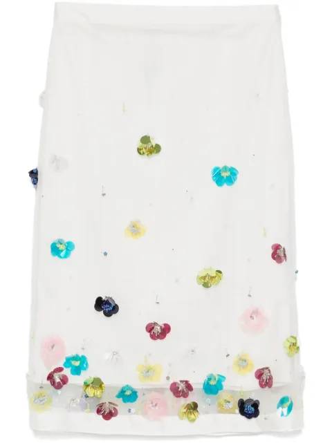 Viktor & Rolf sequin-embellished midi skirt White TB0472211225