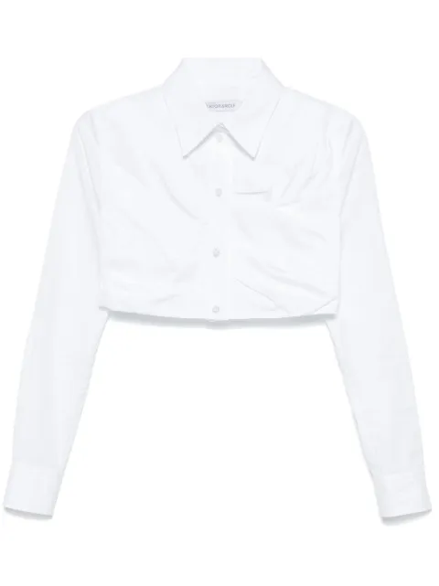 Viktor & Rolf pleated cropped shirt White TS0482111225