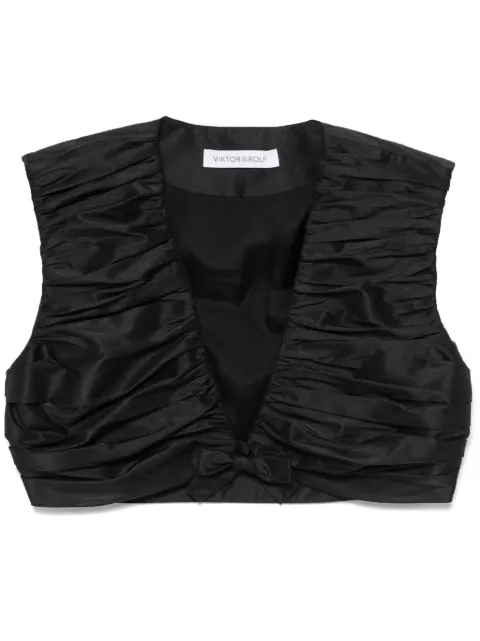 Viktor & Rolf pleated cropped top Black ET0632299225