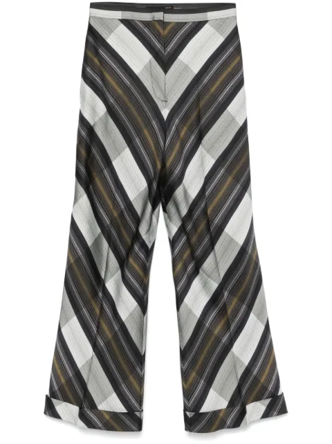 Alexander McQueen Pre-Owned 2000s diagonal-striped trousers Grey MCQ350CN
