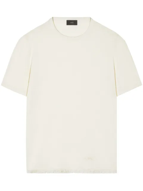 Alanui linen knitted T-shirt Neutrals LMHW002R25KNI0010404