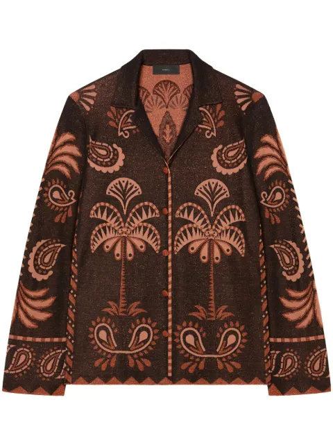 Alanui Wild Wonder shirt Brown LWHY001R25KNI0011075