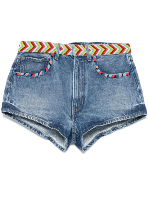 Alanui Memories Of The Savannah shorts Blue LWYC009R25DEN0014484