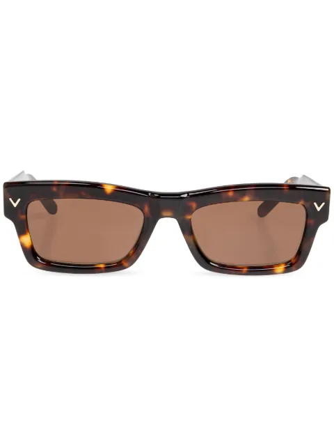 VALENTINO GARAVANI EYEWEAR V-shape rectangular sunglasses Brown 50VLS134B