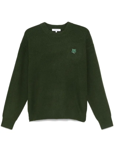 Maison Kitsuné fox-motif sweater Green LM00818KT1093
