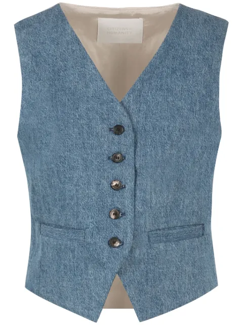 Citizens of Humanity V-neck denim gilet Blue 5081B