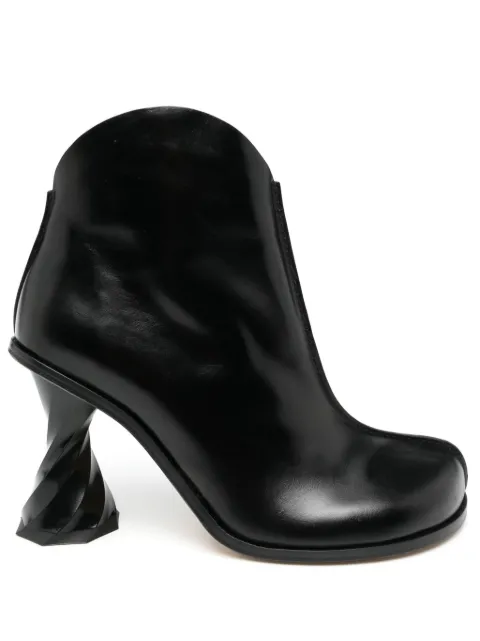 JW Anderson 100mm twisted-heel boots Black ANW43211A