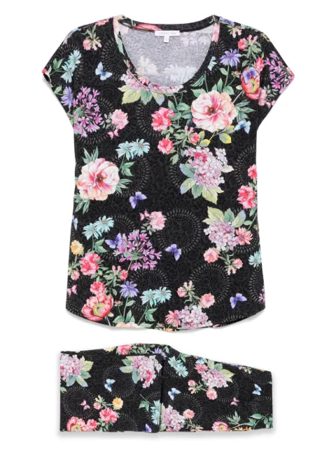 Johnny Was The Bobbie crop pyjama set Black MS8824K