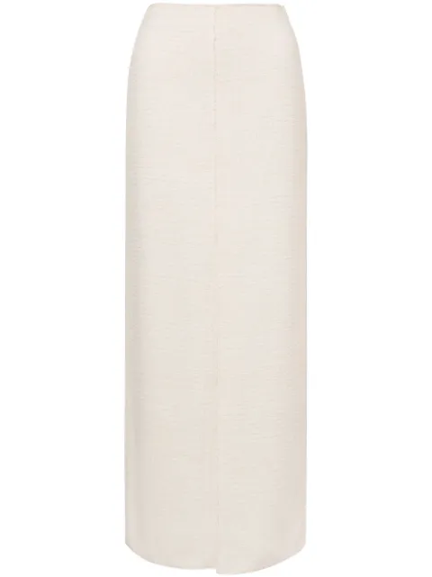 Philosophy Di Lorenzo Serafini slit maxi skirt White AEF251G01090724