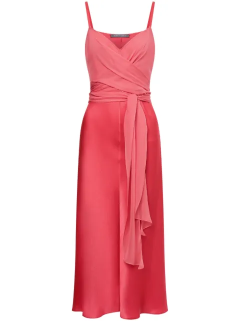 Alberta Ferretti V-neck satin dress Pink AEF251U04021619