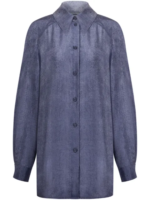 Alberta Ferretti logo-plaque shirt Blue AEF251U02271632