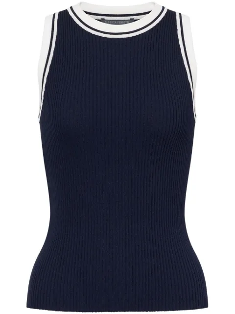 Alberta Ferretti ribbed-knit top Blue AEF251U08821602