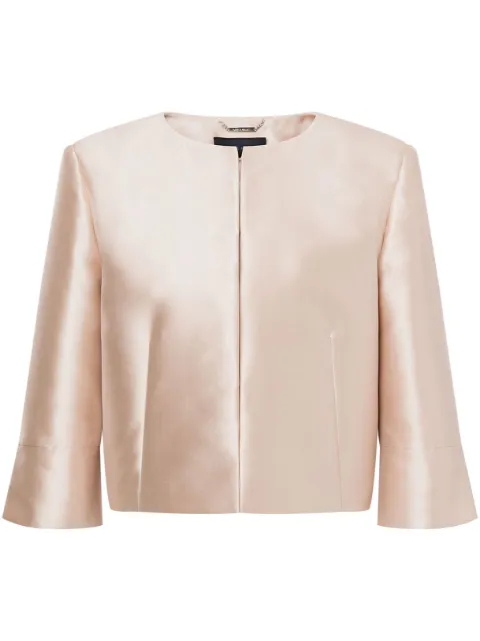 Alberta Ferretti satin jacket Neutrals AEF251U05221625
