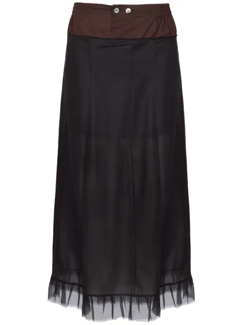 Maison Margiela tulle midi skirt Black S51ME0030MTJ023