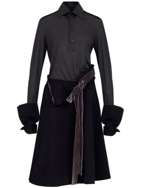 Maison Margiela panelled midi dress Black S51DD0030MTN055