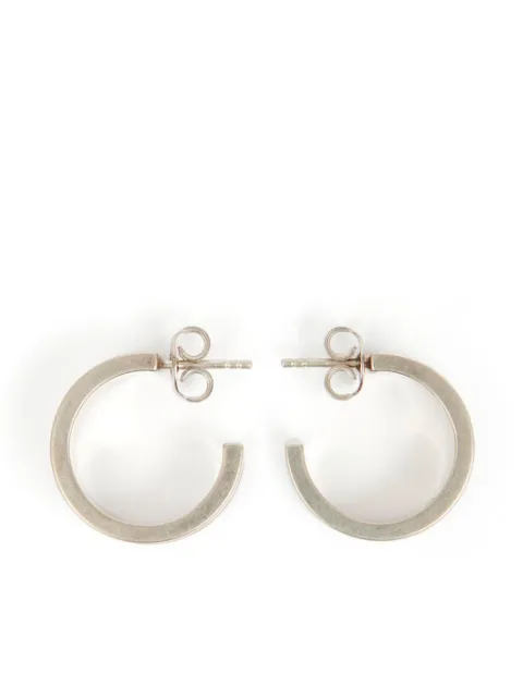 MM6 Maison Margiela enamel-logo earrings Silver SM6VG0084P7211