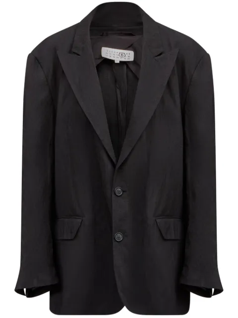 MM6 Maison Margiela single-stitch blazer Black S52BN0139M35253