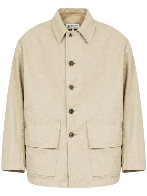 Maison Margiela cotton shirt jacket Neutrals S50AM0629M35310