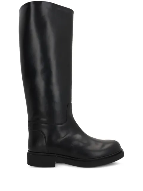 LEGRES leather knee boots Black D273DE01
