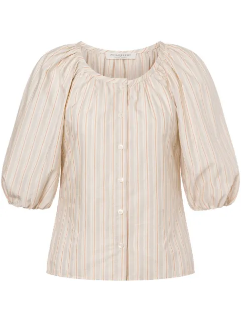 Philosophy Di Lorenzo Serafini striped blouse Neutrals A02080735
