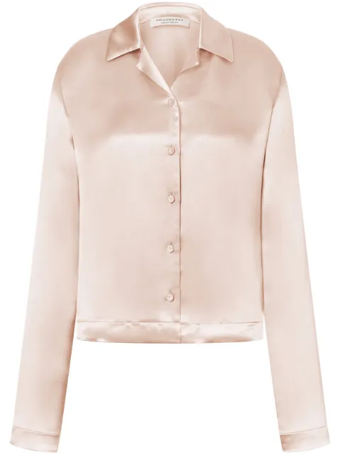 Philosophy Di Lorenzo Serafini satin-finish shirt Pink AEF251G02040721