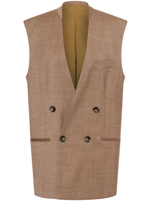 Philosophy Di Lorenzo Serafini lapeless double-breasted gilet Neutrals A05040726