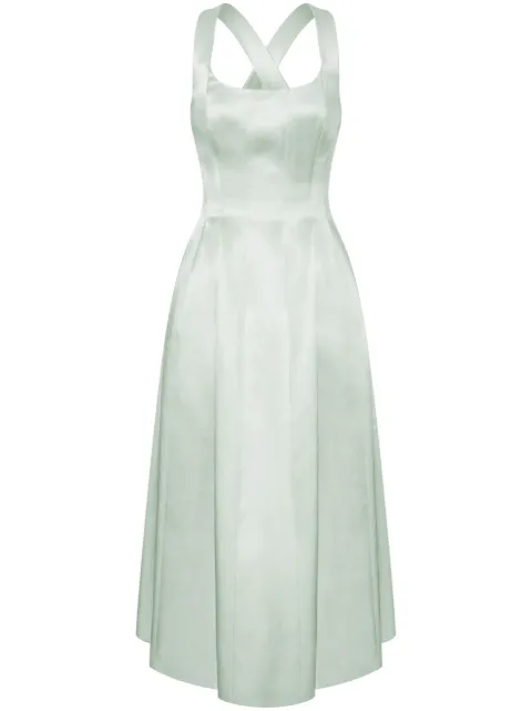 Philosophy Di Lorenzo Serafini satin midi dress Green AEF251G04440723