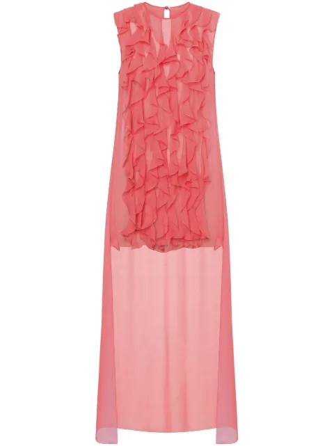 Alberta Ferretti ruffle-detail silk blouse Pink AEF251U02171614