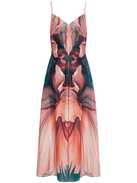 Alberta Ferretti floral-print midi dress Pink AEF251U04321629