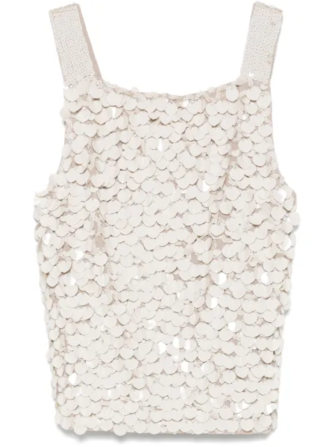 P.A.R.O.S.H. paillette-embellished top Neutrals GENIALD311648