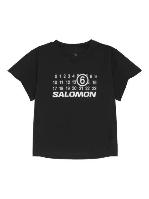 MM6 Maison Margiela X Salomon x Salomon logo-print T-Shirt Black S52GC0345M20101