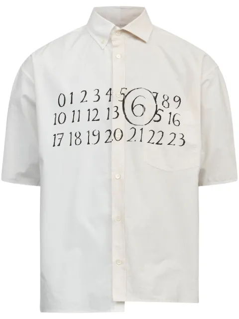 MM6 Maison Margiela asymmetric poplin shirt White SH0DR0007MTN041