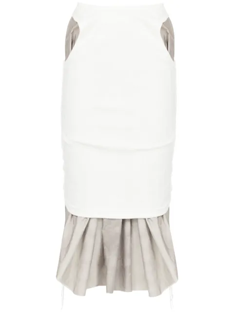 Maison Margiela layered knee-length skirt White S51ME0033MTN062