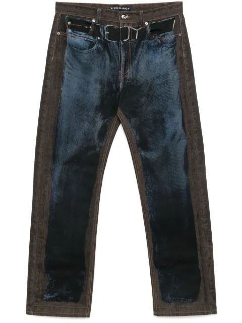 Y/Project trompe l'oeil-print jeans Blue 207PA019