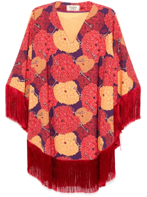 alessandro enriquez floral-print mini dress Yellow AEK12
