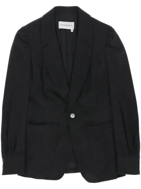 Saint Laurent Pre-Owned 2000s single-breasted blazer Grey SAI350RO