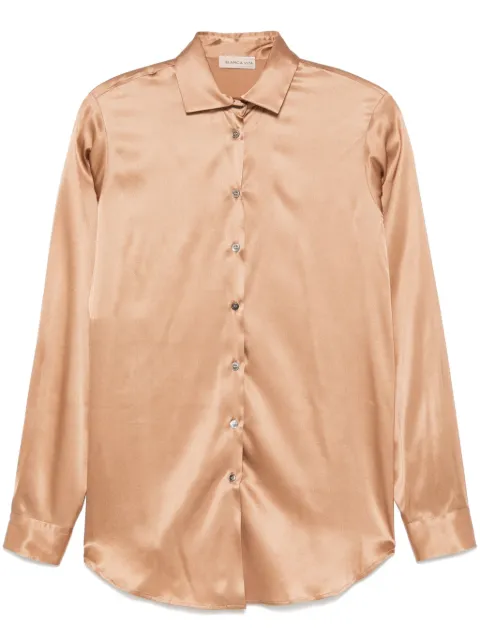 Blanca Vita satin shirt Brown CANAPARASOSETA