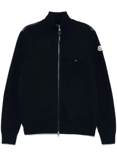 Moncler zip-up cardigan Blue J20919B00018M4281
