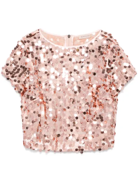 Blanca Vita sequinned top Pink TRITO4104