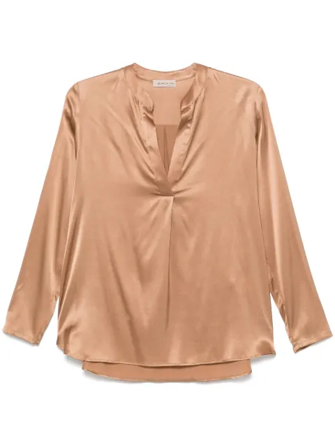 Blanca Vita satin blouse Brown CARPIRASOSETA