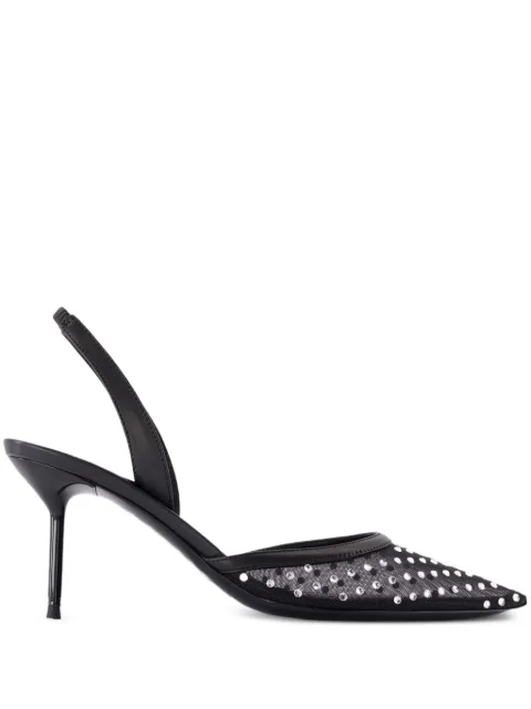 Paris Texas crystal-embellished slingback pumps Black PX1428XTMSC