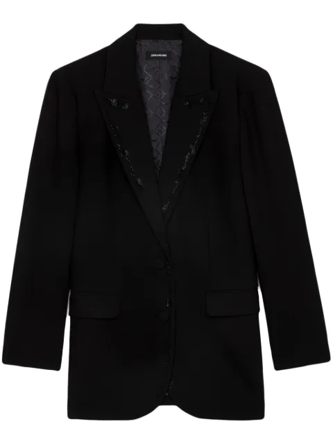 Zadig&Voltaire Viva rhinestone blazer Black WWBL01917